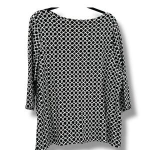 CHARTER CLUB 100% Pima Cotton Soft Jersey Knot Top 3X  Nautical Coastal Kitschy